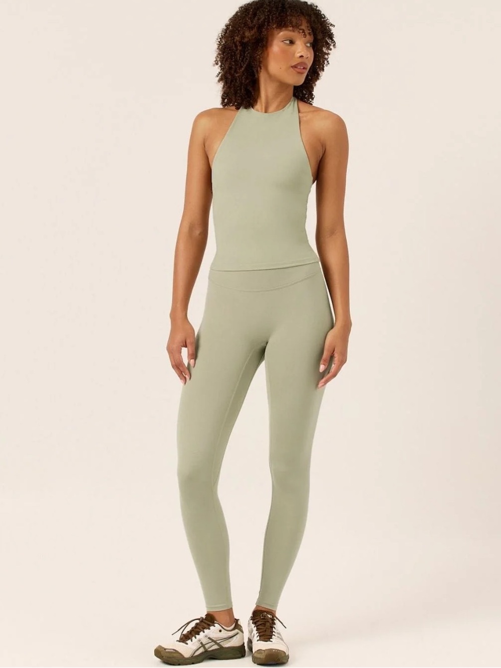 NWOT CROP SHOP BOUTIQUE CSB Serenity Invisible Scrunch Leggings - Sage - Small